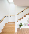 10 Foot Solid Wooden Stair Handrail Built Like A Tank For Indoor Outdoor Wall Mount Safety Grab Rail Featuring A Super Grippy Finish Zero Hassle Install On Any Deck Or Porch in modern home.