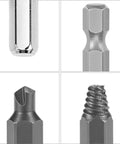 Stripped Screw Extraction Kit 22 Pc For Broken And Damaged Screws With Magnetic Extension Bit Holder And Socket Adapter