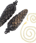Two Pack Cuckoo Clock Weights With Chains For Mechanical Pendulum Movement Replacement Parts, Decorative Wall Clock Accessories