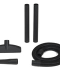 Accessories for 12 Gallon Stainless Steel Wet Dry Vacuum With 5.5 Peak HP Power, showing hose and nozzles, built for tough cleanup.