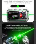 Pro Grade Dual Laser Measuring Tool ZC SG60 with Green Laser 393 Feet Bidirectional Range 196 Feet Unidirectional One Sixteenth Inch Accuracy Readings Time Saving Distance Meter for DIY Construction and Contract Jobs, electronic spirit level display