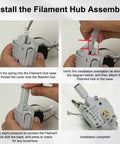 Installation guide for Five Way Filament Hub For Bambu Lab A1 And A1 Mini AMS Lite System with step-by-step assembly instructions