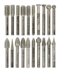 20 Piece Diamond Burrs Set With One Quarter Inch Shank 120 Grit Diamond Carving Bits For Grinding Carving And Deburring