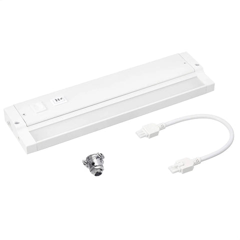Under Cabinet LED Light 12 Inch Dimmable With 3 Color Temperatures 3000K 4000K 5000K, 3 Level Dimming 0 50 100, White Finish