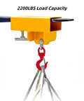 Tough As Nails 2200 Lb Forklift Lifting Hook With 360 Degree Swivel and Heavy Duty Carbon Steel build for moving cargo.