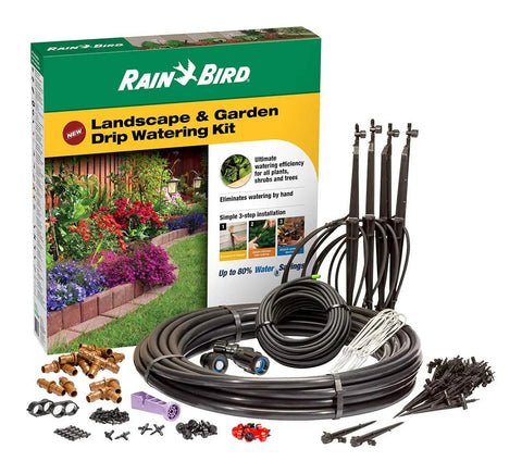 Drip Irrigation Landscaping Kit With Drippers Micro Bubblers And Micro Sprays For Gardens And Flower Beds 108 Piece System