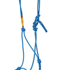 Blue Rope Halter for Horses, Hand Tied Premium Yachting Rope, One Quarter Inch Diameter, Durable Training Halter