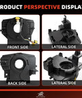 Premium Transfer Case Rear Output Shaft Seal For 2007 2018 Jeep Wrangler JK shown from front, lateral, and back perspectives.