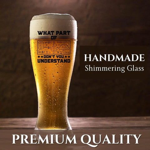 Funny Civil Engineer Beer Glass 15oz Gift For Men Great For Birthday Christmas Barware For Engineers Funny Gift Idea displayed on table