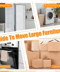 No Sweat Heavy Duty Appliance Movers With Non Scratch Glide Mat Pad adjustable pull cords for easy transfer of appliances.