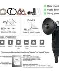 Handheld Pneumatic Chamfering Tool For Metal And Wood Deburr Edge Beveling Machine With C And R Angle Blades 45 Degree Arc Trimming Router parts and diagram