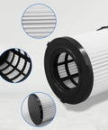 Pro Grade Washable Vacuum Filter Set Four Pack for 20V Dry and Wet Vacuums DCV580H DCV581H shown with detailed filtration features