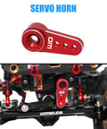 Emax ES08MAII 12g RC Servo with metal gear, mount bracket arm, steering link set, analog steering servo, red components for SCX24
