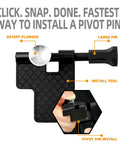No Sweat Pivot Pin Installation Tool Set Featuring Detent Plunger And Hardened Steel Pins For Fast Bike Derailleur Arm Replacement Smooth Sailing Always Right Now, close-up of detent plunger and install tool.