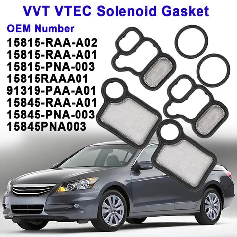VVT VTEC Solenoid Gasket Valve Cover Set Spool Valve Filter Screen for Honda Accord Civic CRV Element Acura RDX RSX TSX 2002 2015
