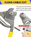 Heavy Duty 8 Inch Wire Cutter For Stainless Steel Wire Rope Up To One Quarter Inch Precision Clean Cuts Without Fraying