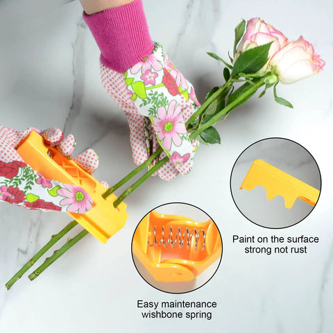 Rose Thorn Tools Set With Rose Leaf Thorn Strippers Pruning Shears Pink Garden Gloves And Florist Scissors For Easy Thorn Removal