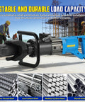 Heavy Duty Hydraulic Rebar Bender 110V 1400W Electric Bender Machine With Stepless Angle Adjustment For Construction and fabrication jobs bending steel rods.