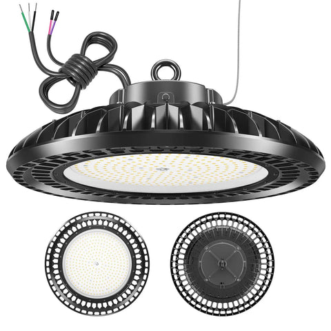 Ultra Bright 240W UFO LED High Bay Light With Dimmable Remote, 36,000 Lumens, 5000K Cool White, 100 to 277V AC, UL Approved