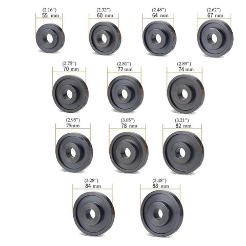 23 Piece Front Wheel Drive Bearing Adapters Puller Press Kit With Steel Adapters And Heavy Duty Case, Drift Sizes 55-88 mm