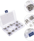 Large Lock Washer Assortment Kit With 400 Stainless Steel Internal And External Serrated Tooth Washers M2 in plastic case