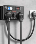 Handy Manual Ev Charger Switch That Plugs Right Into Nema 14 30 Or 14 50 Dryer Outlets, 240V, 24A output with circuit breaker.