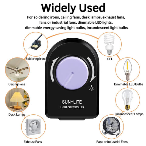 Do It All Soldering Iron Temperature Controller And Desk Lamp With Dimmer Switch For LED And Incandescent Lights, 120V UL Listed Plug In Dimmer, Ventilation And Electric Fan, White, Pack Of 1 with usage illustration.