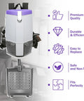 HEPA Filter Cover Exhaust Door Replacement For ProTeam Backpack Vacuums 107303 107310 107363 ProVac Super Coach Pro 10 Pro 6 Replaces 833954 841708 Now with quality icons and vacuum in background.
