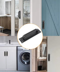 Pull Push Door Plate Handle Set 2 Pack 8 Inch Heavy Duty Aluminum Barn Door Pull With Mounting Screws Matte Black Finish 196x50mm For Shed Garage Commercial Fire Doors on doors and cabinets