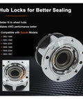 Heavy Duty Mechanical Hub Assembly For Suzuki Jimny Vitara Sierra 26 Spline Wheel Locking Bearing Upgrade with chrome finish and gear opening.