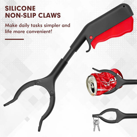 11 Inch Grabber Reacher Tool With Easy To Press Anti Slip 360 Degree Rotating Jaw Lightweight Reaching Grabber For Grabbing And Picking Up Trash Recycling And Small Objects From Floors Or Tight Spaces