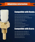 HiSport engine coolant temperature sensor with brass threaded shaft and white plastic connector.