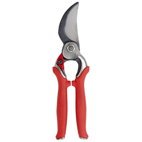 DualCUT Forged Steel Bypass Hand Pruner With 1 Inch Cutting Capacity For Thick Branches And Stems Garden Pruning Shears, red handles