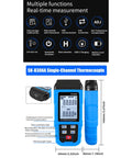 Heavy Duty Digital Thermocouple Thermometer Type K J Probe Rock Solid Industrial Temperature Meter front and side view