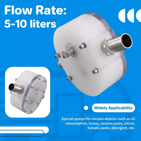 Gear Pump For Viscous Food Fillers That Handles Honey And Sesame Butter Like A Boss, 5 To 10 L Per Minute Flow, Low RPM Under 120