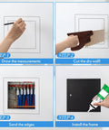 Step-by-step guide for Heavy Duty Aluminum Access Panel For Drywall With Hinged Black Finish 12 By 12 Inch installation.