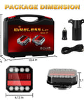 SAKFEP wireless magnetic trailer light kit in hard case with LED tow lights, car charger, mounting bracket, and cable