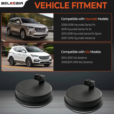 Two Pack Rear Abs Wheel Speed Sensors Left And Right Side with vehicle compatibility for Hyundai and Kia models.