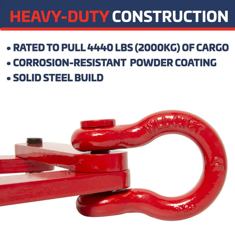 Heavy Duty Pallet Puller Clamp For Forklifts With No Slip Jaws And Steel Gripping Teeth E Pallet Puller Style Grip Lifts Pallets Up To 4400 Lbs Built Tough With Corrosion Resistant Powder Coat For Long Life, red steel clamp