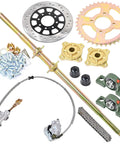 Heavy Duty 44 Inch Rear Axle Kit For Go Karts With Brake Caliper And Disc 37T Sprocket 530 Chain Pillow Block Bearings Wheel Hubs