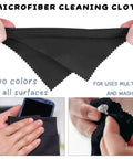 Microfiber cleaning cloths, 8-pack in two colors, Amazon brand for screens, glasses, phones