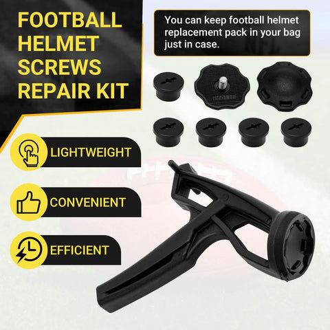 Football Helmet Quick Release Tool Kit For SpeedFlex And Speed Helmets Chinstrap Repair Set with screws and tool visible