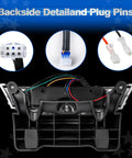 Backside of Led Headlights With Heavy Duty Bumper Kit For Club Car Precedent 2004 Up showing plug pins and wiring connections.