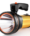 Ultra Bright 9000LM Spotlight Flashlight With USB Power Bank Output, IPX5 Waterproof Rechargeable Light With Shoulder Strap