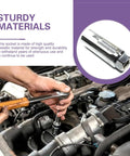 Mechanic using Oxygen Sensor Socket Tool 0.87 Inch 6 Point I Type Side Wire Cutout Wrench on car engine, inset of heavy duty 45 steel tool