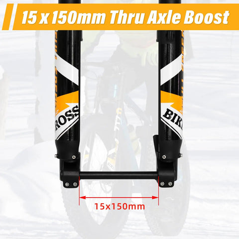 15x150mm Thru Axle of 20 Inch Fat Tire Mountain Bike Fork With Beefed Up Inverted Air Suspension, Double Crown Front MTB Fork