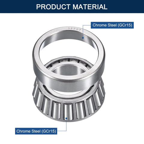 Two Pack 32207 Tapered Roller Bearing Cone And Cup Set 35mm Bore 72mm OD Chrome Steel Bearings ABEC 3