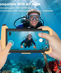 Gen 5 Diving Phone Case For 6.9 Inch Phones With Full Touchscreen Underwater Housing IPX8 Waterproof capturing scuba diving scene