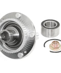 Front Wheel Hub Repair Kit With Bearing, Studs, Snap Ring And Axle Nut, Forged Flange for precise fit shown in detail
