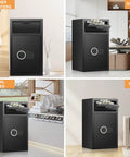 2.7 Cubic Drop Slot Safe for Cash and Jewelry with Deposit Slot and Sawtooth Edge Quick Access via Combination Lock and Key